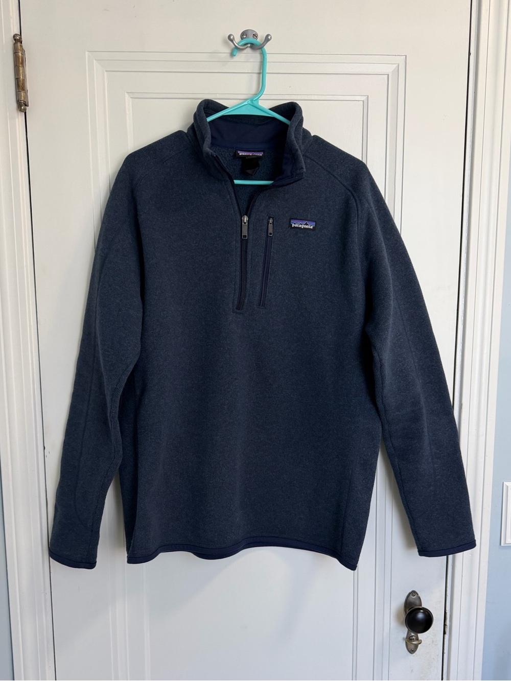 Patagonia Men’s Large Better Sweater 1/4 Zip Fleece Pullover Blue 25522 FA16